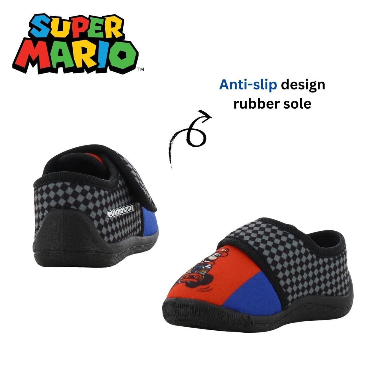 Leomil Super Mario Chaussons garçon Pantoufles Enfants, Idéal pour la maison et la Maternelle