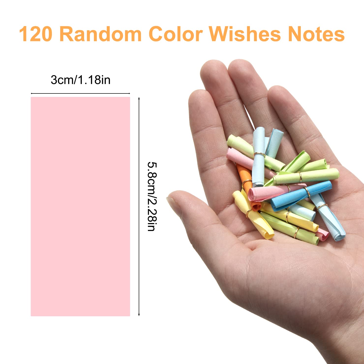 Lot De 100 Papiers à Messages Avec Anneaux Métal - Couleurs Aléatoires, 2.5 X 6 Cm - Pour Anniversaire, Loterie, Cadeaux, Décoration