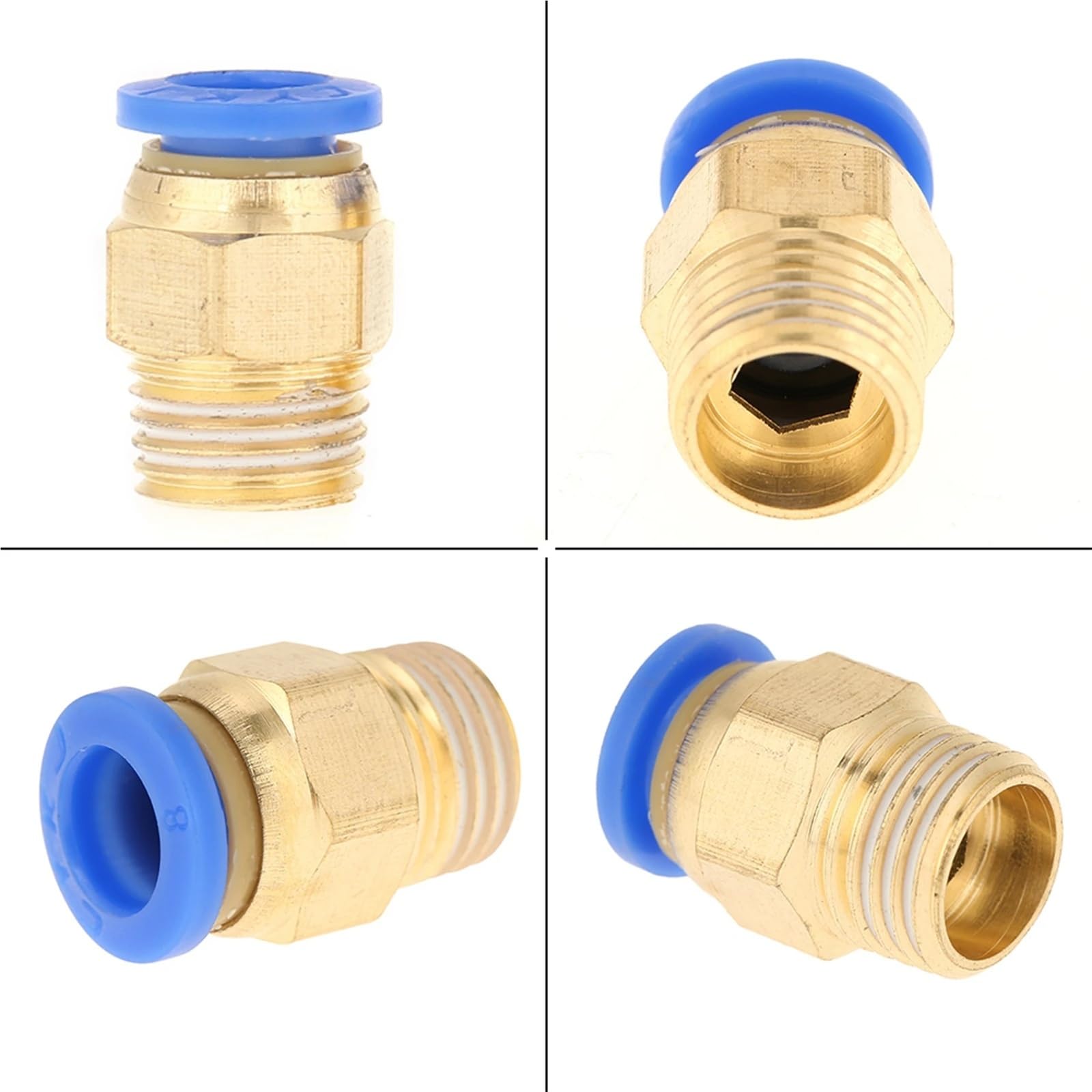 Conector rápido giratorio BSP de 360 ​​grados for tuberías neumáticas de alta presión y uso industrial.