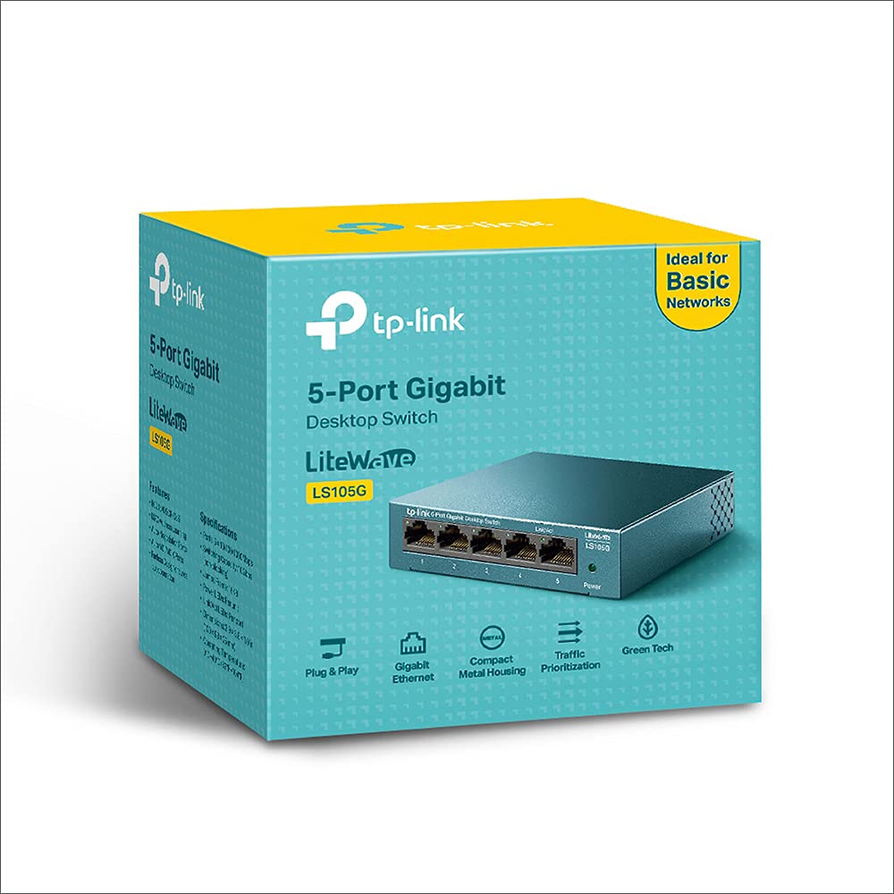 (未使用･未開封品)TP-Link 5ポート スイッチングハブ ギガビット 金属筐体 設定不要 ライフタイム保証 LS105G Amazon | TP-Link 5ポート スイッチングハブ ギガビット 金属筐