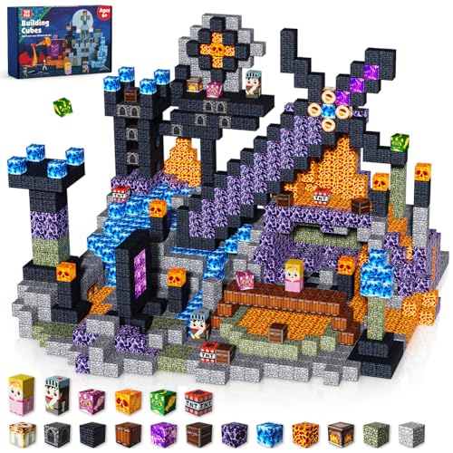 Goody King 150 PCS Magnetic Building Blocks,Dark Castle Set Magnetic Blocks,Magnetic Toys for Kids,...