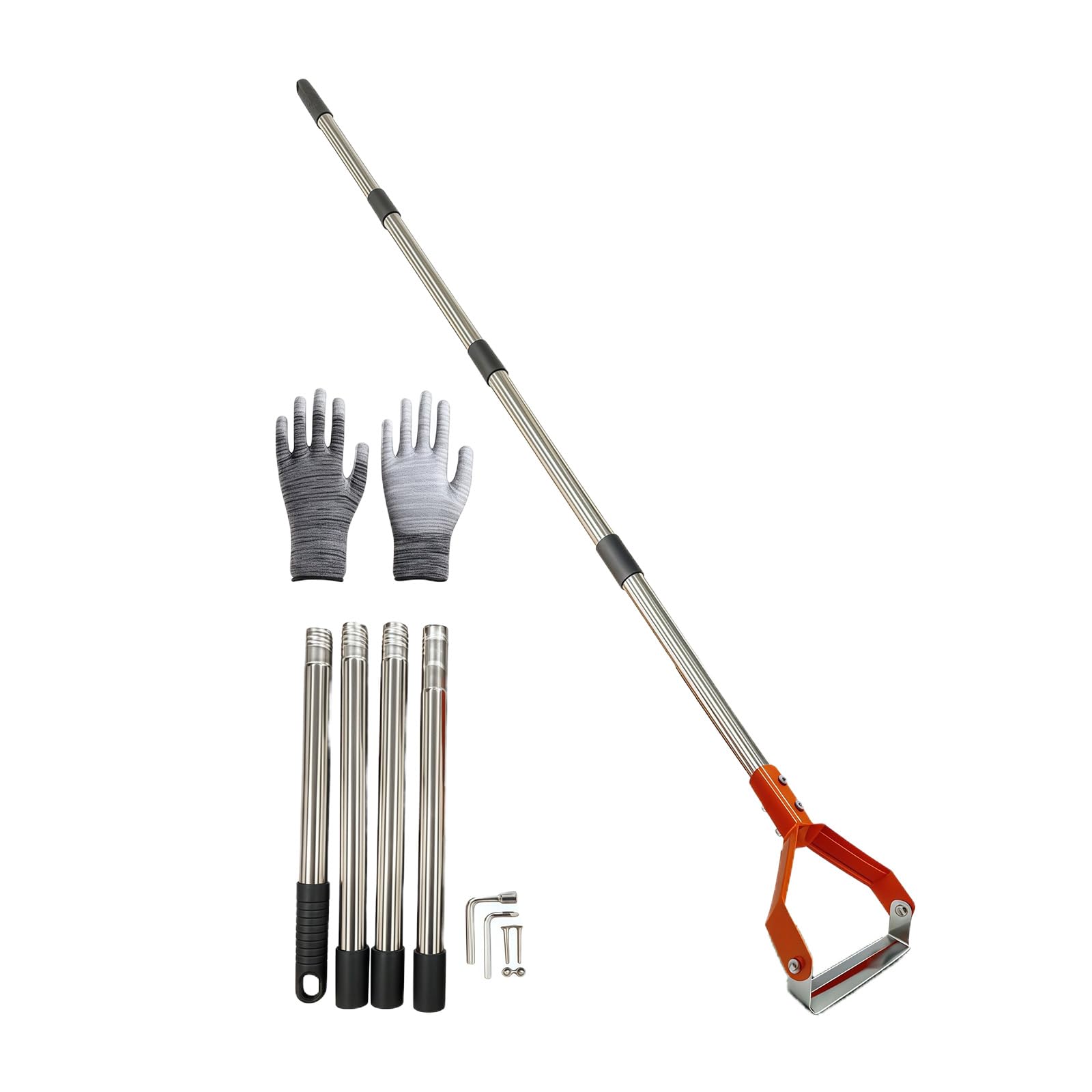 Stainless Steel Weeding Hoe with Ergonomic Handle Scuffle Hoe for Efficient Garden Grass Removal and Soil Cultivation Stainless Steel
