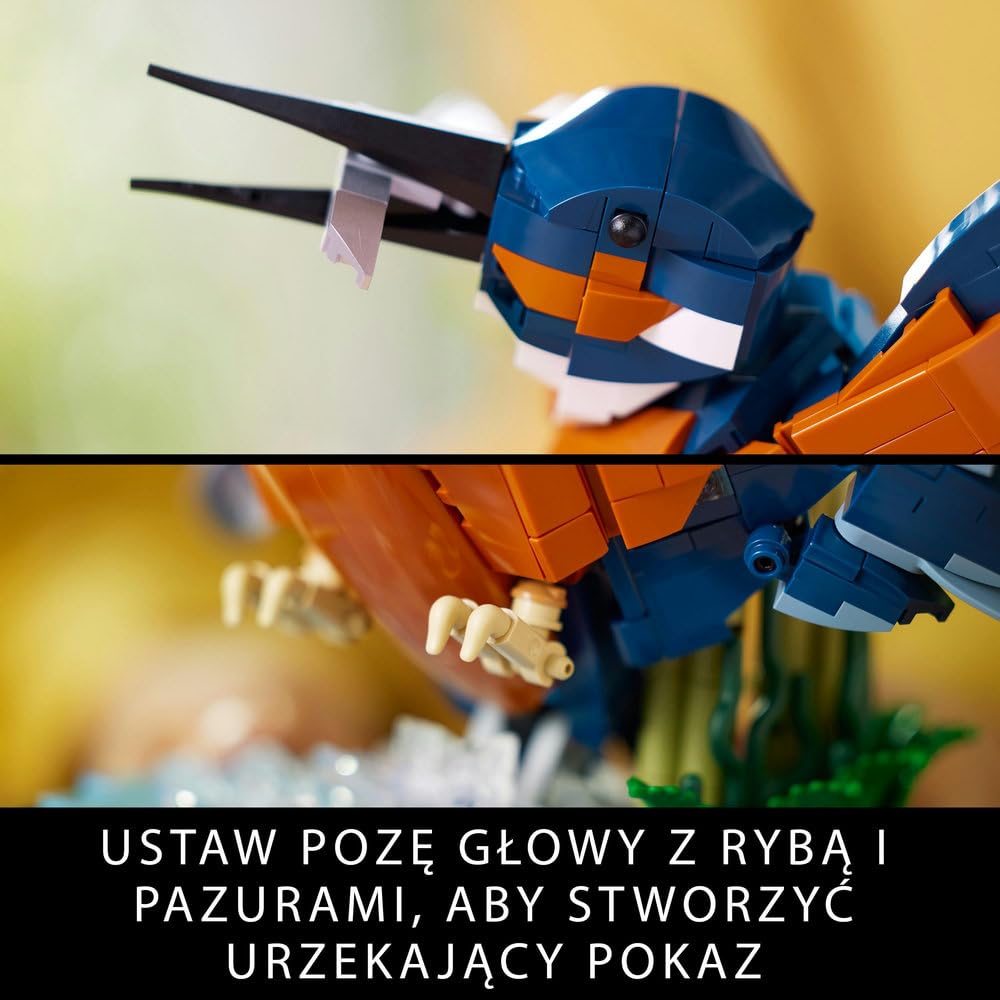 LEGO Icons Zimorodek, Model Ptaka z Klocków do Zbudowania, Kreatywny zestaw dla Dorosłych Miłośników Ornitologii, Dekoracje do Domu i Ozdoba na Biurko, Pomysł na Prezent dla Niej i dla Niego, 10331