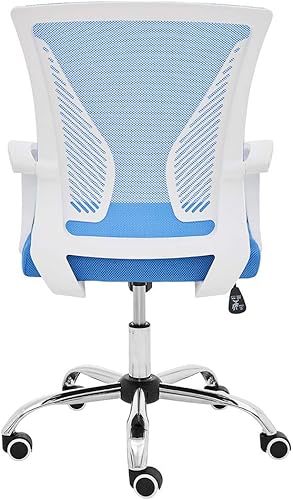Miniatura 6 de Modern Home Zuna Silla de oficina con respaldo medio, respaldo ergonómico de malla con respaldo de malla (blancoazul)
