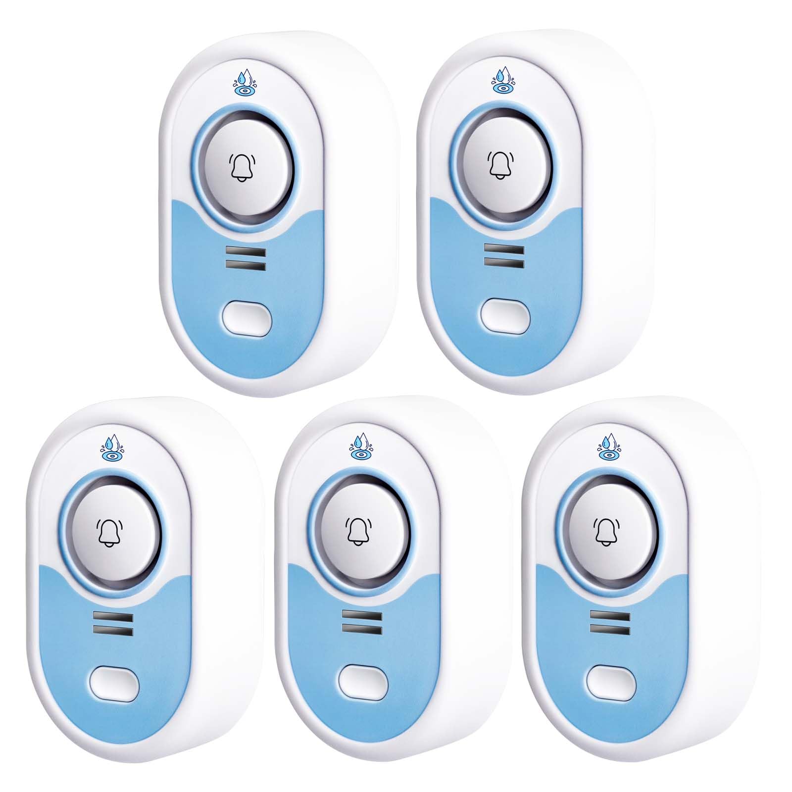 LSENTLY Wasserleck-Detektor – 5 Jahre Standby-Zeit, LED-Anzeige & 100 dB Leckalarm, Selbsttest-Funktion & Batteriewarnung, IP66 wasserdicht – für Zuhause, 5er-Pack (Keine WLAN-Verbindung möglich)