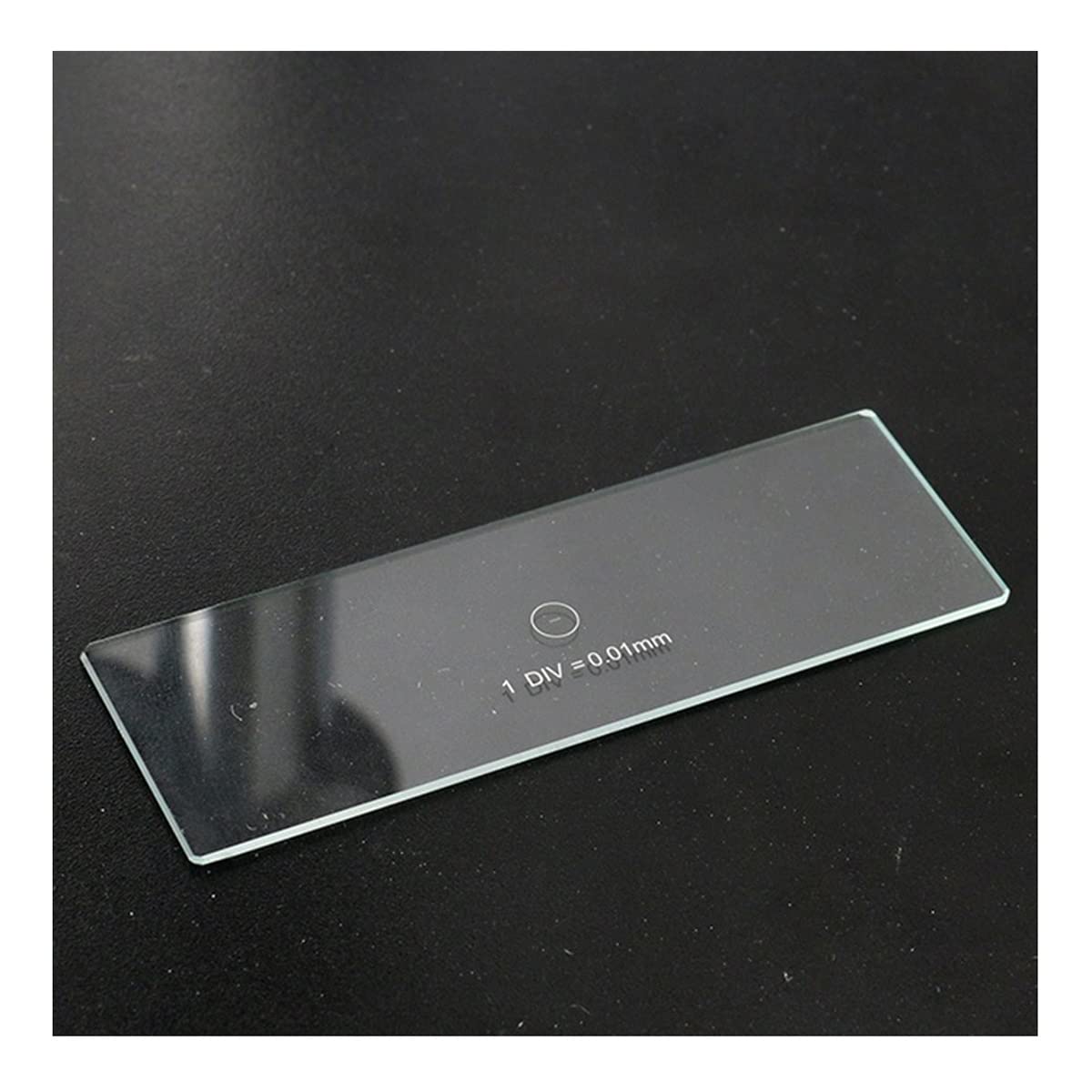 Microscope 0.01mm Stage Micrometer Glass Slide Reticle Measuring Calibration Ruler DIV=0.01mm for Biological Stereo Microscope