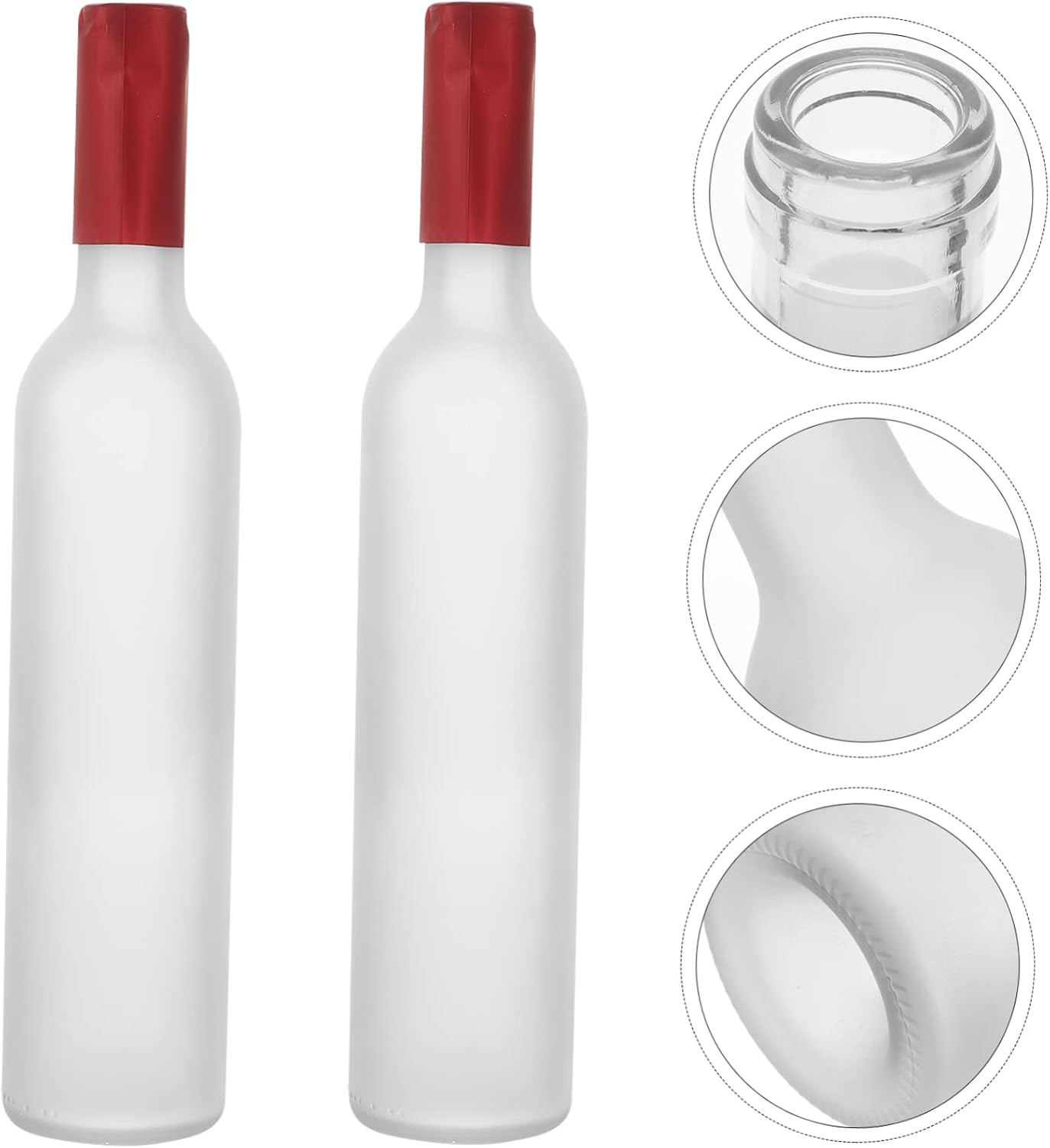 2pcs Glass Wine Bottles Empty Decorative Bottles for Drinks Wine and Craft Projects for Home Decor and Centerpiece Arrangements