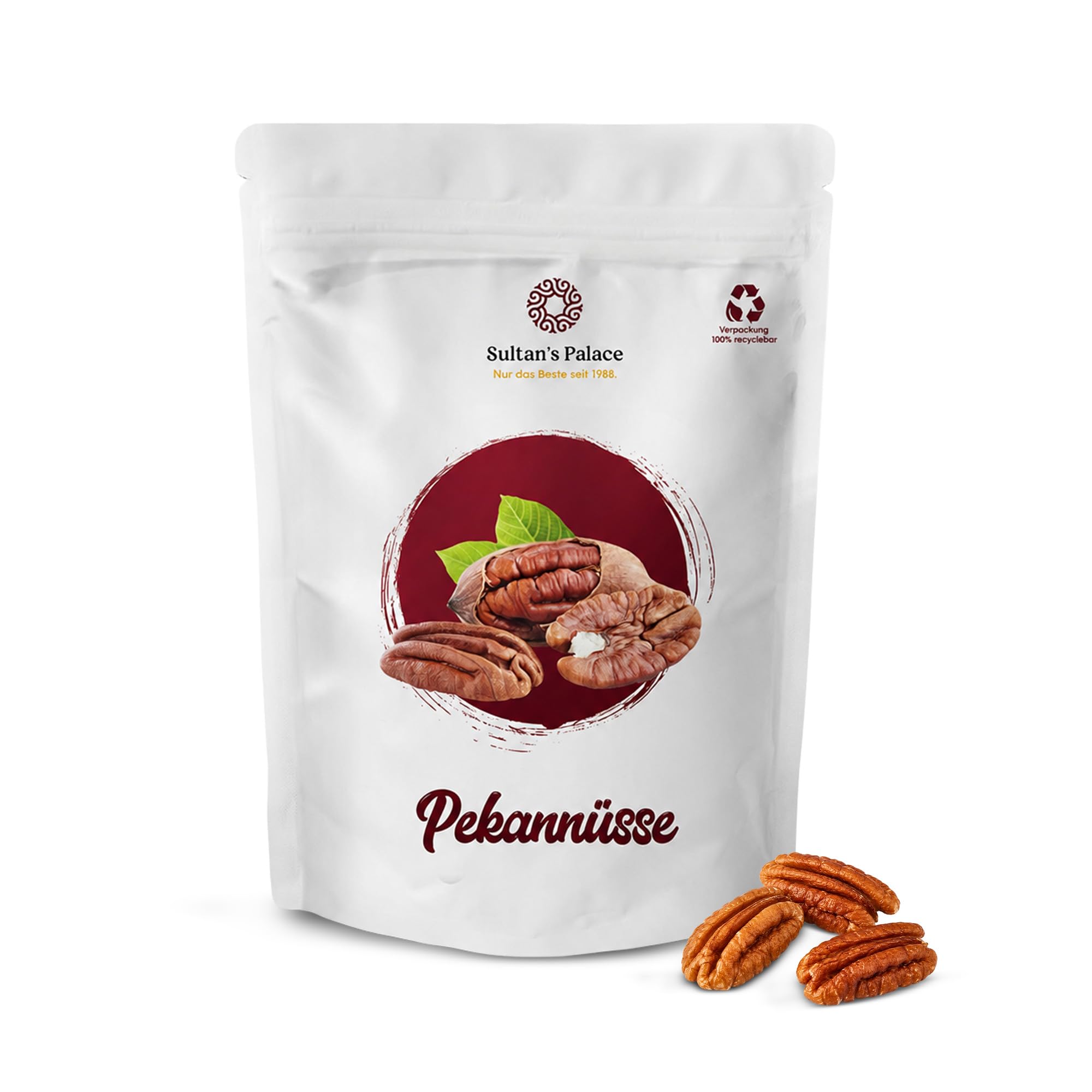 Sultan’s Palace Pekannüsse 1kg I Nüsse in Bester Premium Qualität – Reichhaltige Protein Snacks & Müsli Toppings I Naturbelassen, Unbehandelte Nüsse ohne Salz (Vegan, Glutenfrei)