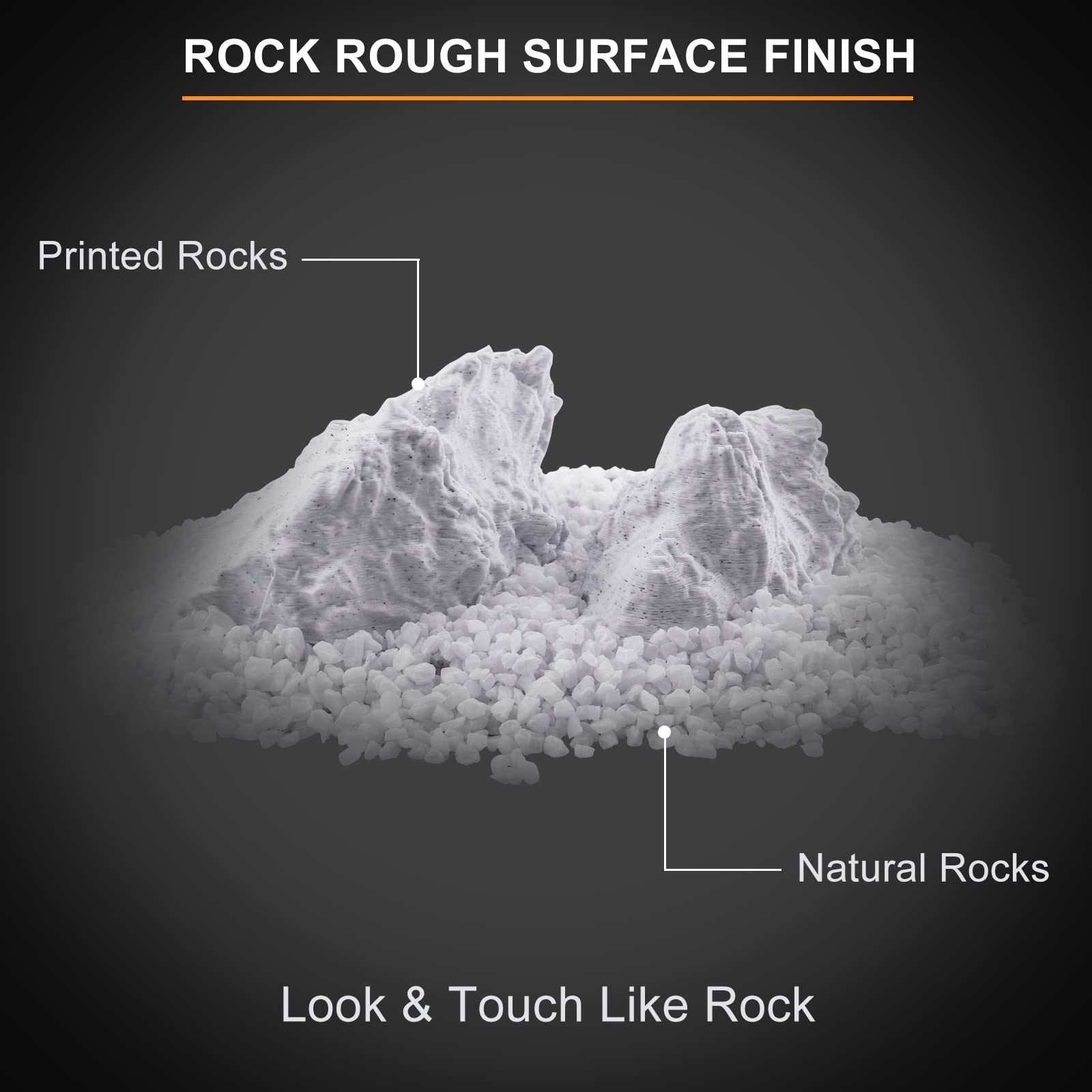OVERTURE Rock PLA Filamento 1.75mm, Marble PLA Effetto Roccia, 1kg Bobina(2.2lbs), Texture Naturale per Stampanti 3D (Rock Bianco)