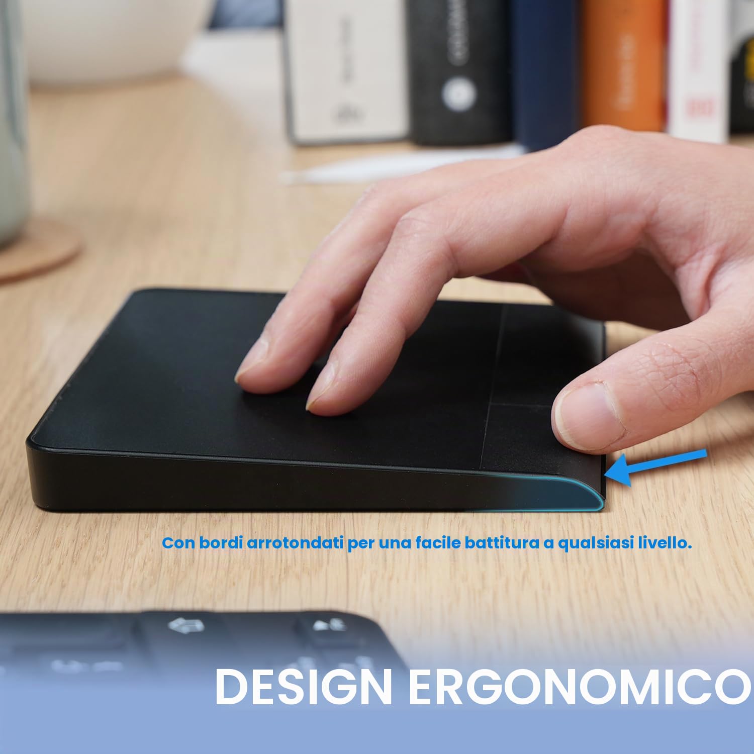 perixx PERIPAD-506 - Touchpad USB sottile con cavo, touchpad staccabile per desktop e laptop, misura grande, 13,5 x 11,6 x 1,4 cm, nero