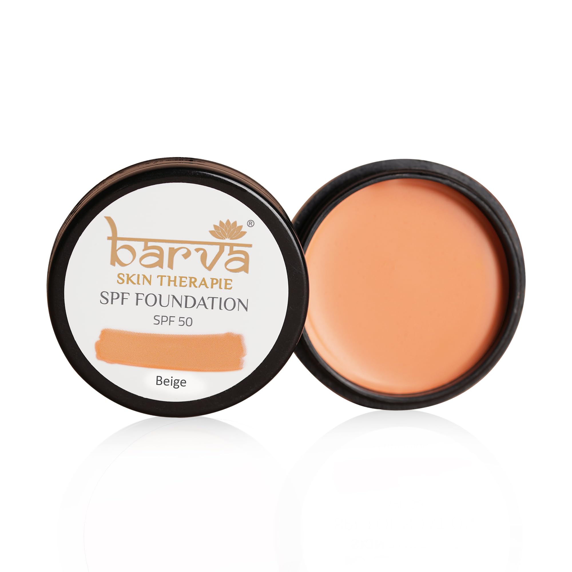 Barva Spf 50, 2 In 1 Cream Full Coverage Semi-Matte Foundation For All Skin Type And Concealer, Perfect For Indian Skin Tones, 9G (Beige)