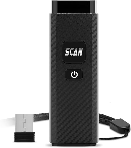 Miniatura 7 de Escáner de código de barras Bluetooth, portátil 1D 2D PDF417, escáneres de código de barras inalámbricos, compatible con conexión USB, Bluetooth y