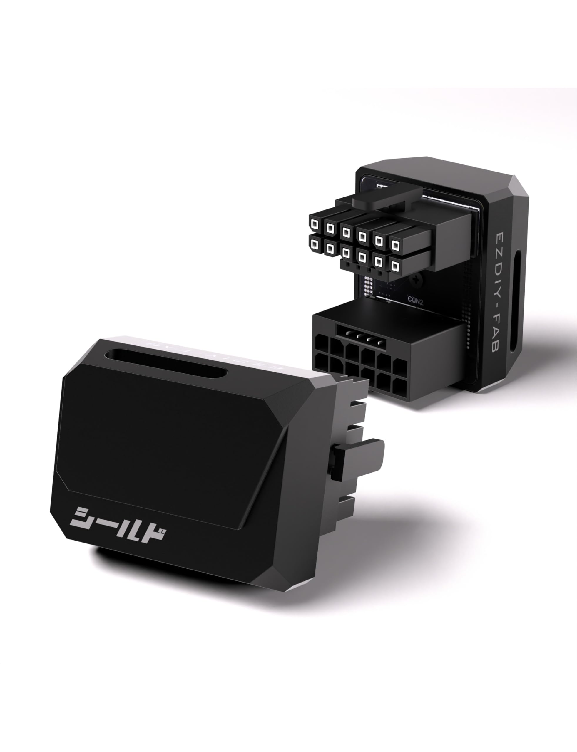 EZDIY-FAB Shielded Series PCIe 5.1 Adapter 12VHPWR 12+4 Pin 600W 180 Degree Right Angle Connector Power Conversion Adapter GPU Power Connector 12V-2x6 GPU Adapter for Graphics Card