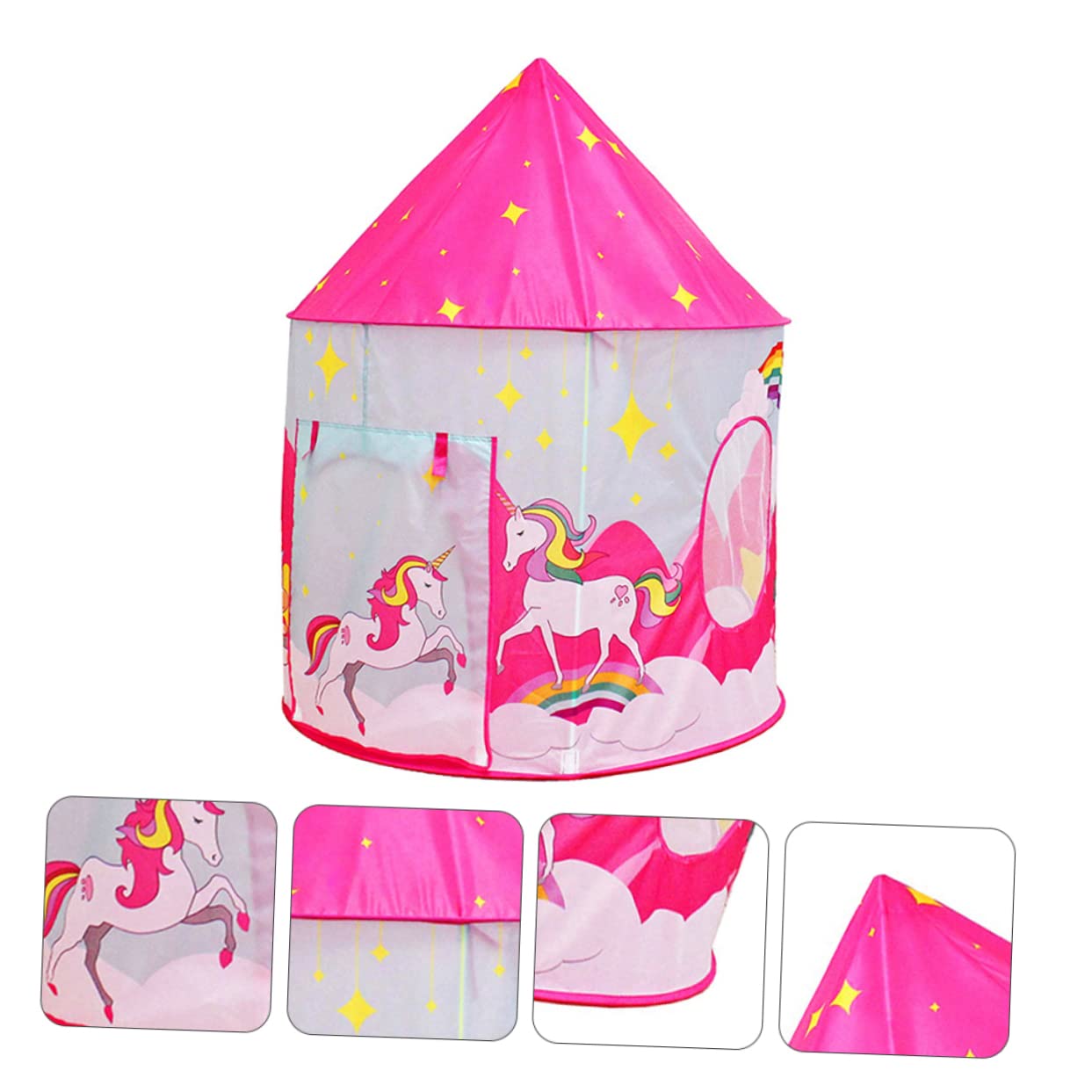Tienda de Campaña Infantil Unicornio 1 Juego Rosa de Poliéster