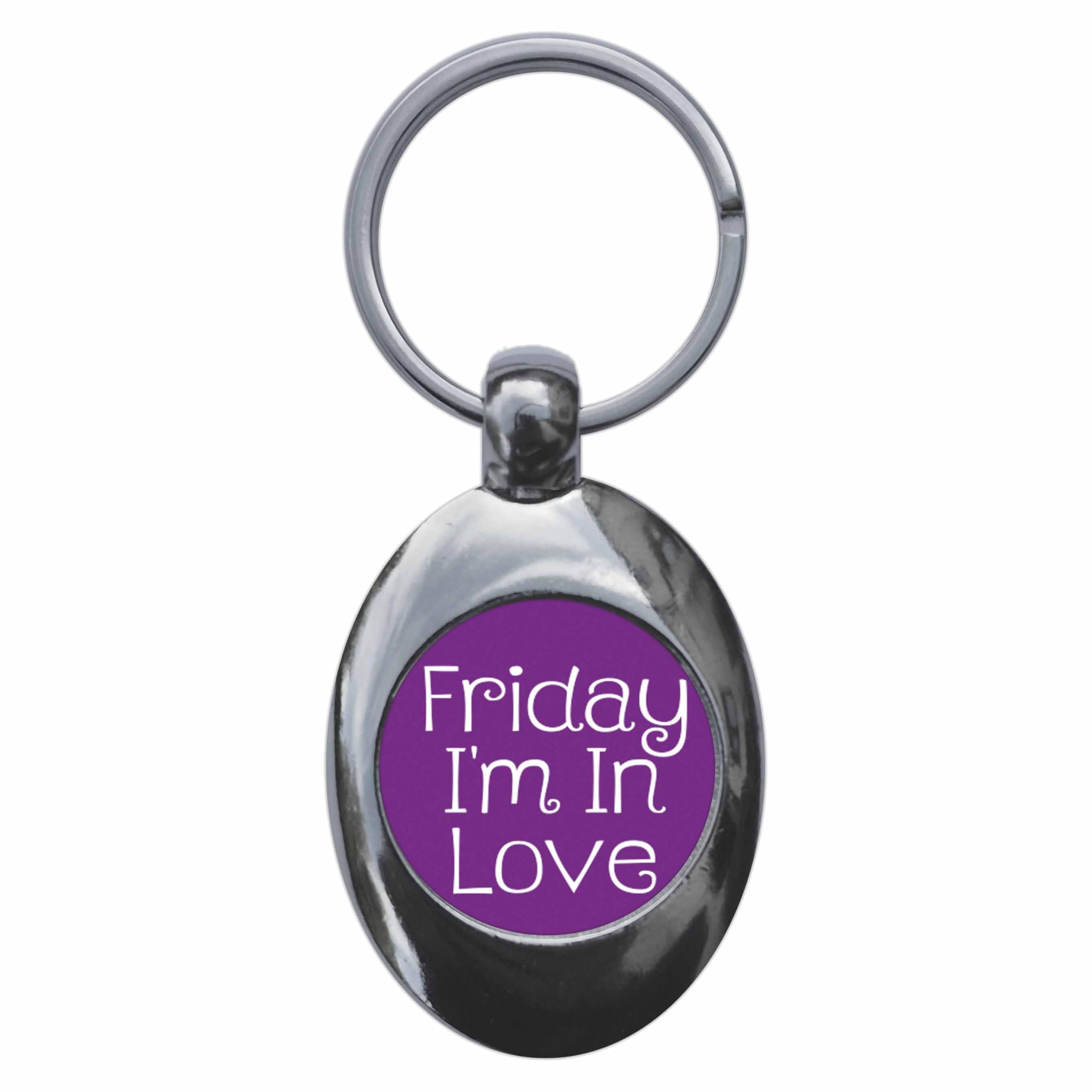 Ozorath Friday I'm In Love Keyring Keychain Key Ring Chain With Trolley Coin