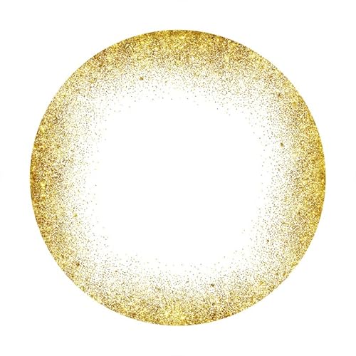 Dashan Gold Flash And White Birthday Round Backdrop Cover 7X7Ft Golden Glitter Dots Background Stand Cover For Photography Adult Kids Baby Shower Festival Supplies Polyester Portrait Photo Props #TOP2