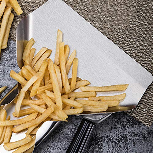Miniatura 4 de Cuchara De Patatas Fritas Pala Scooper Cocina Hogar Antideslizante Palomitas De Maíz De Acero Inoxidable Mango Único