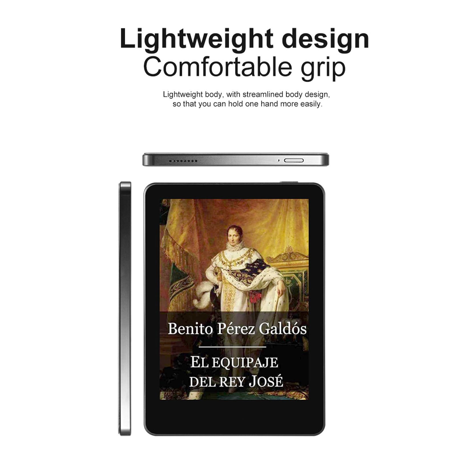 Lettore di Ebook da 6 Pollici, Dispositivo Digitale Portatile (BLACK)