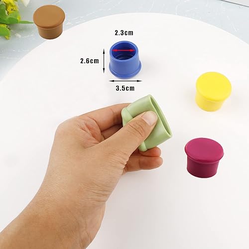 Miniatura 2 de Tapones de silicona reutilizables para vino y cerveza, sellado hermético, fácil de usar y limpiar (surtido, 6)