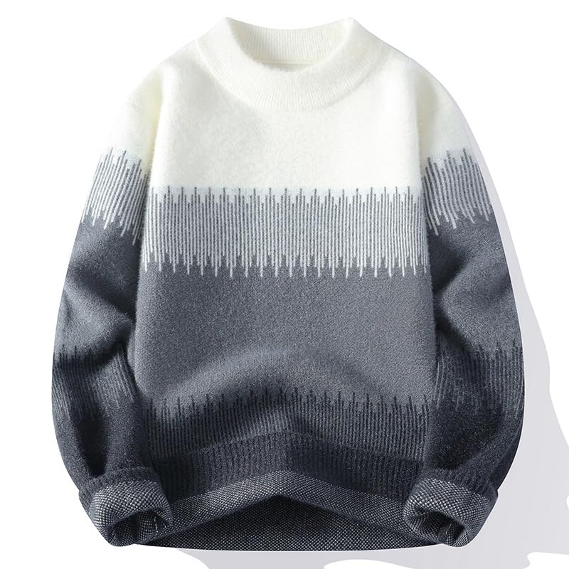 Men's Autumn and Winter Sweater,Thickened Knitted Wool Sweater3