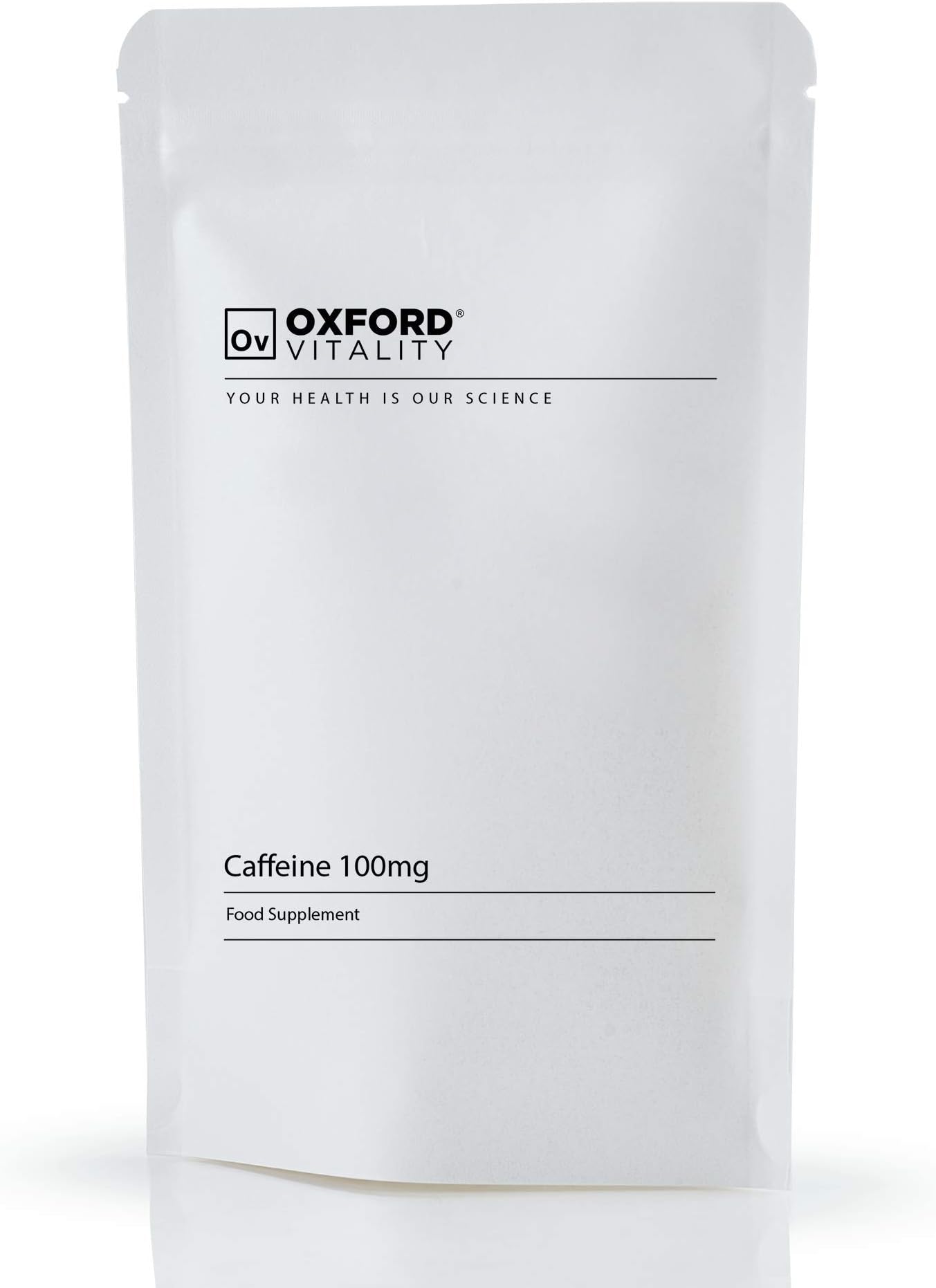 Caffeine 100mg Tablets | Supplements for Weight Loss and Pre-Workout Energy | Oxford Vitality (120)