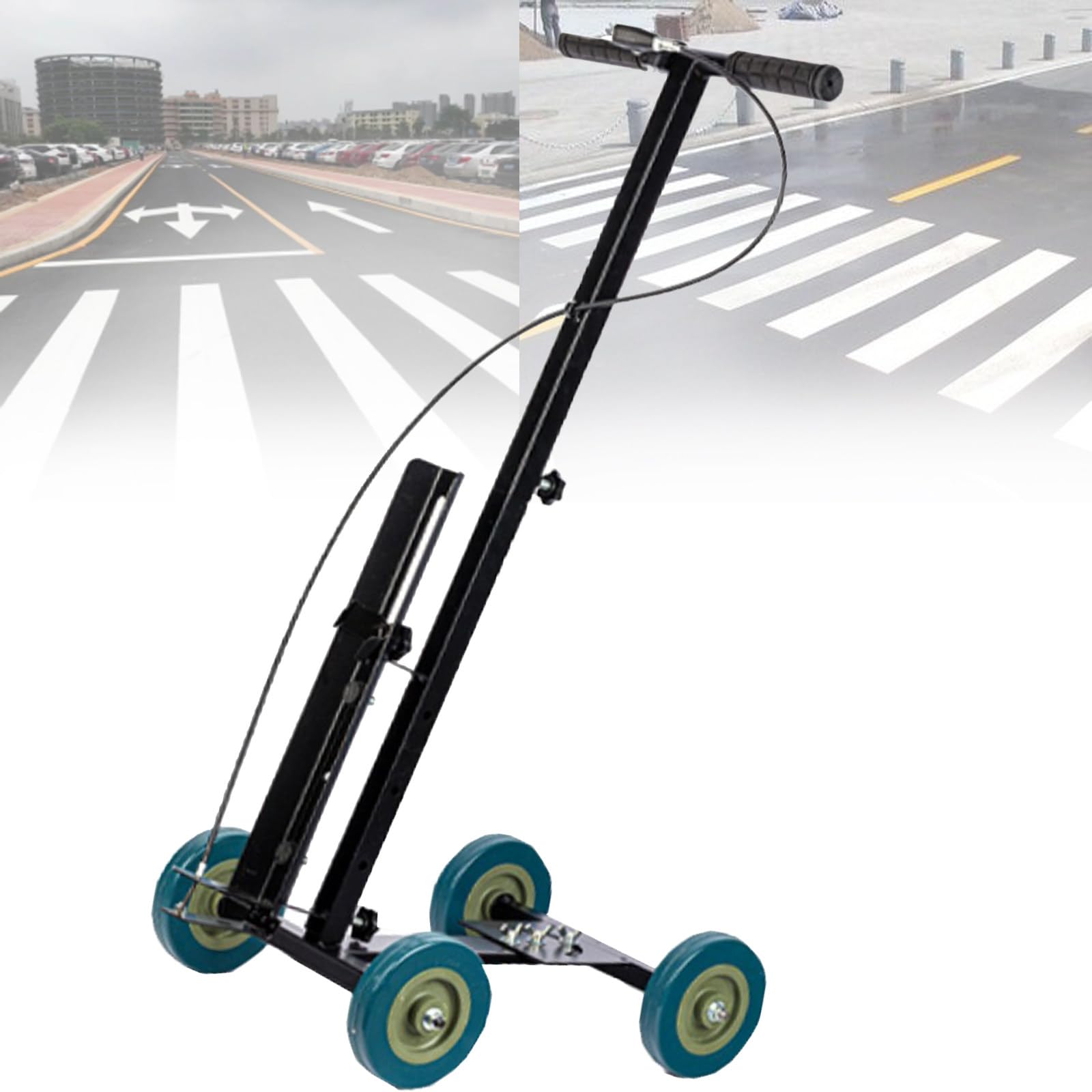 UMJIGF Road Marking Machine,Lane Marking Applicator,Athletic Field Marking Machine,Straight,Arc,and Round Can Be Adjustable,Width Can Be Adjusted,Athletics,Garage,Basketball Court