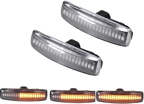 2X Dynamic Blinker LED Front Fender Side Marker Turn Signal Light