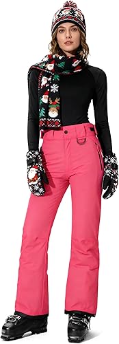 Miniatura 2 de Wantdo Pantalones de esquí impermeables con aislamiento de montaña para mujer, pantalones cargo para invierno y exteriores