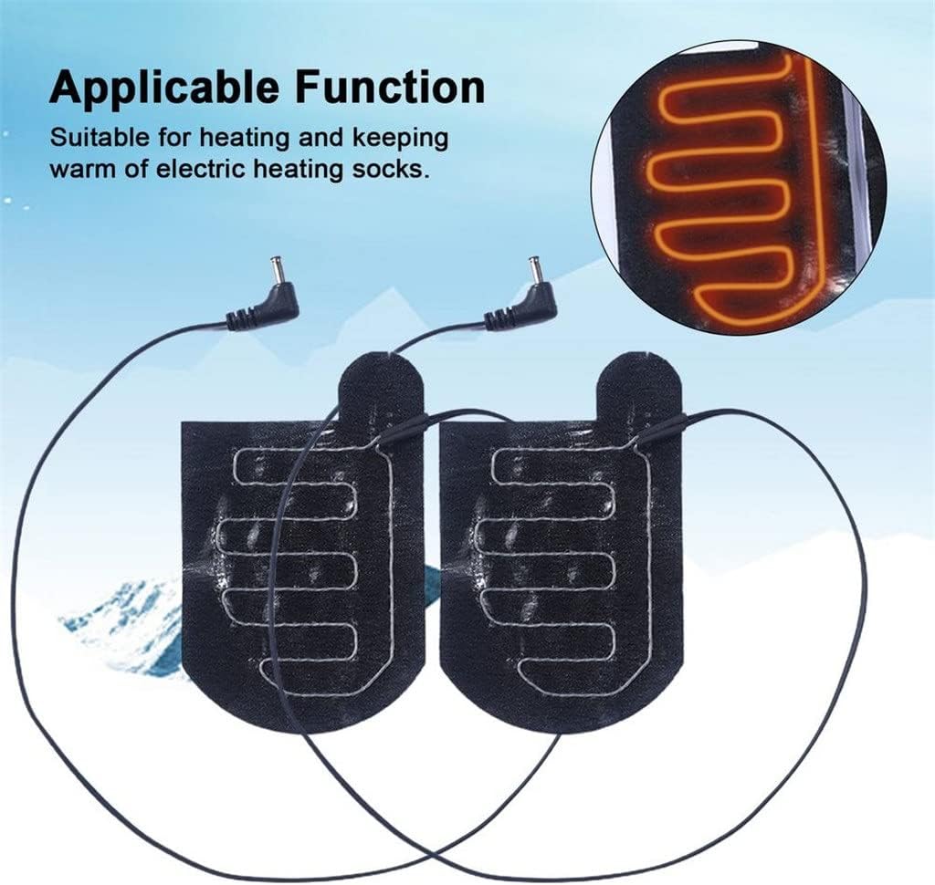 Winter Socks Electric Heating Film DC 3. 7 V Heater Pads Heated Warming Feet Pads Camping Fishing Cycling Accessories (Color : A, Size : 2.763.54in)