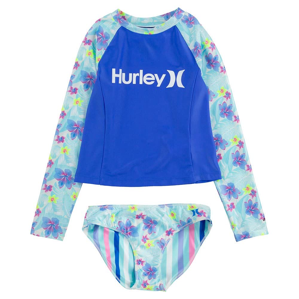 Hurley Hrlg LS UPF Top/Bottom 2pc Set Due Pezzi di Swimsuit Bambine e Ragazze