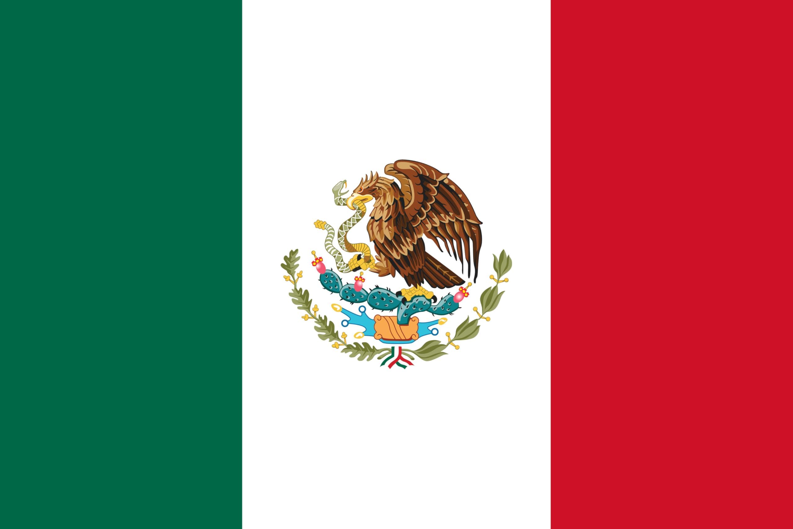 Durabol Flag of Mexico 5ft x 3ft (150 x 90 cm) - Double Stitched