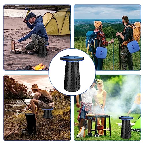 Image of Upgraded Folding Stool - 485lbs Load Capacity,Telescopic Stool,Portable Collapsible Seat for Camping,Fishing,Hiking,Travel