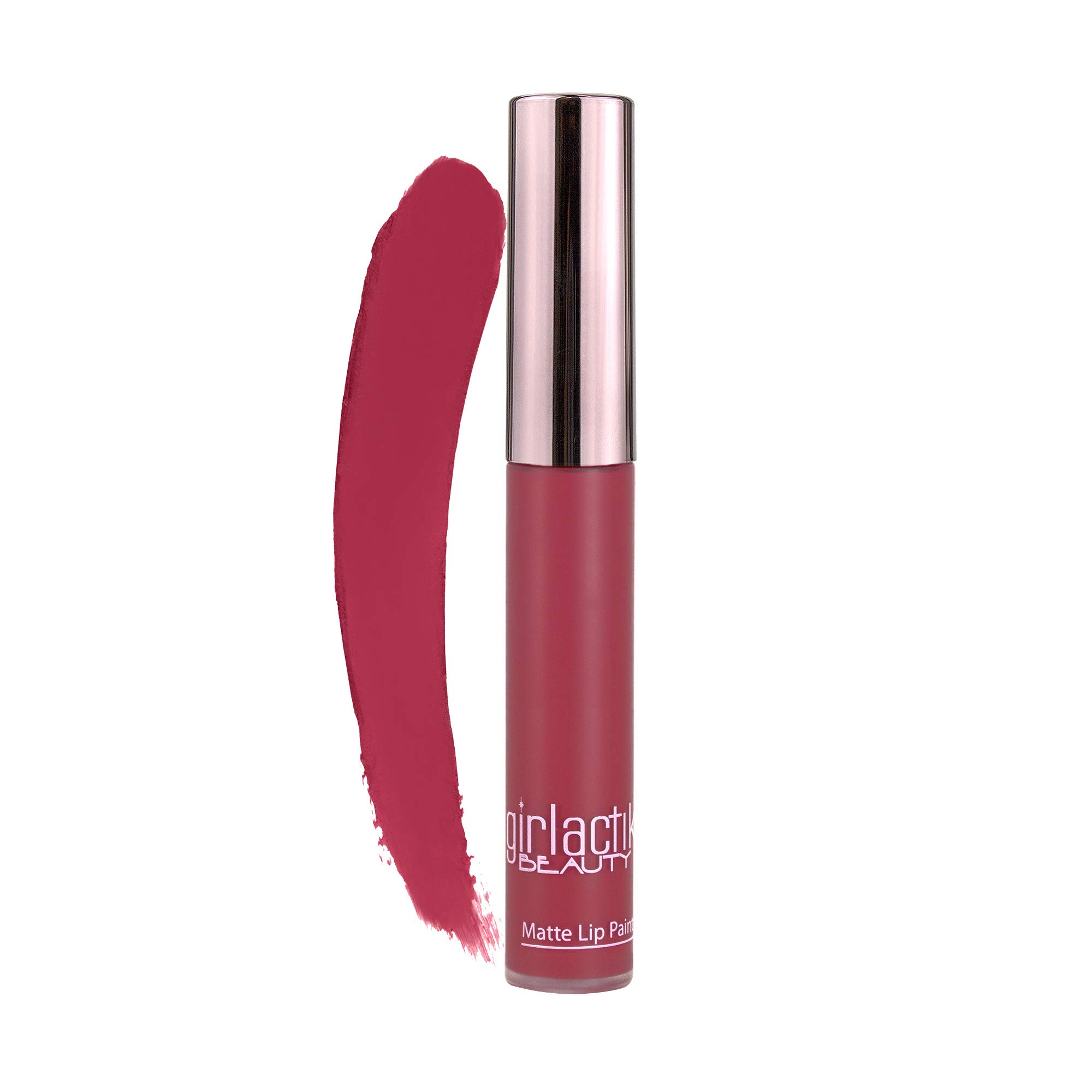 GirlactikUsa. Matte Lip Liquid In Cranberry Pink Shade. Longwear, Pigmented & Non-Drying Lipstick. -Babe