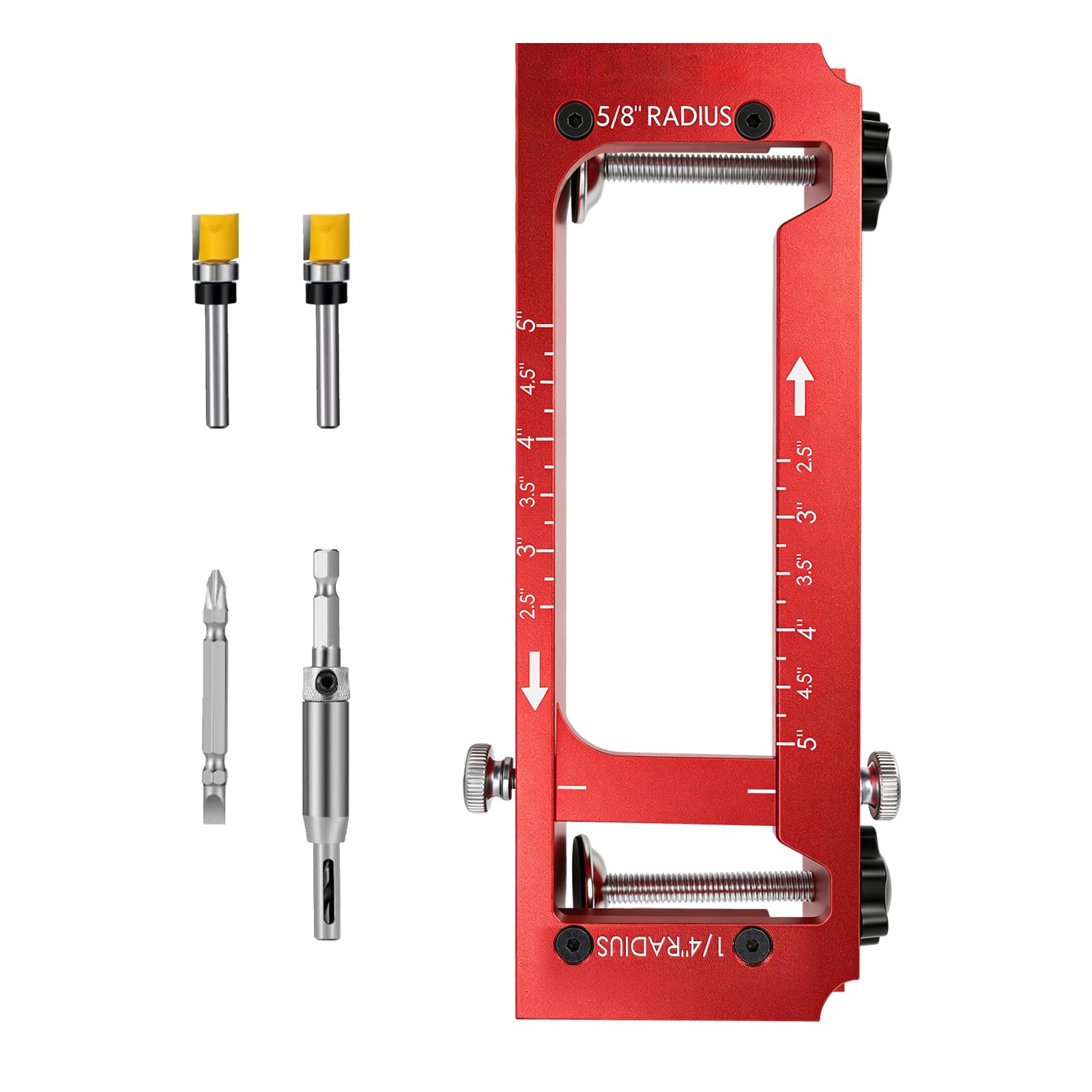 Door Hinge Jig, Adjustable Mortise Jig Kit for Router Cabinet