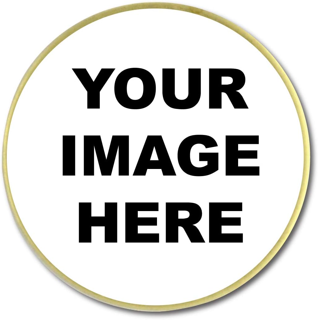Custom 1" Round Photo Button Lapel Pins – Design Your Own with Logo or Photo – Set of 10 Metal Pins by StockPins – Made in USA