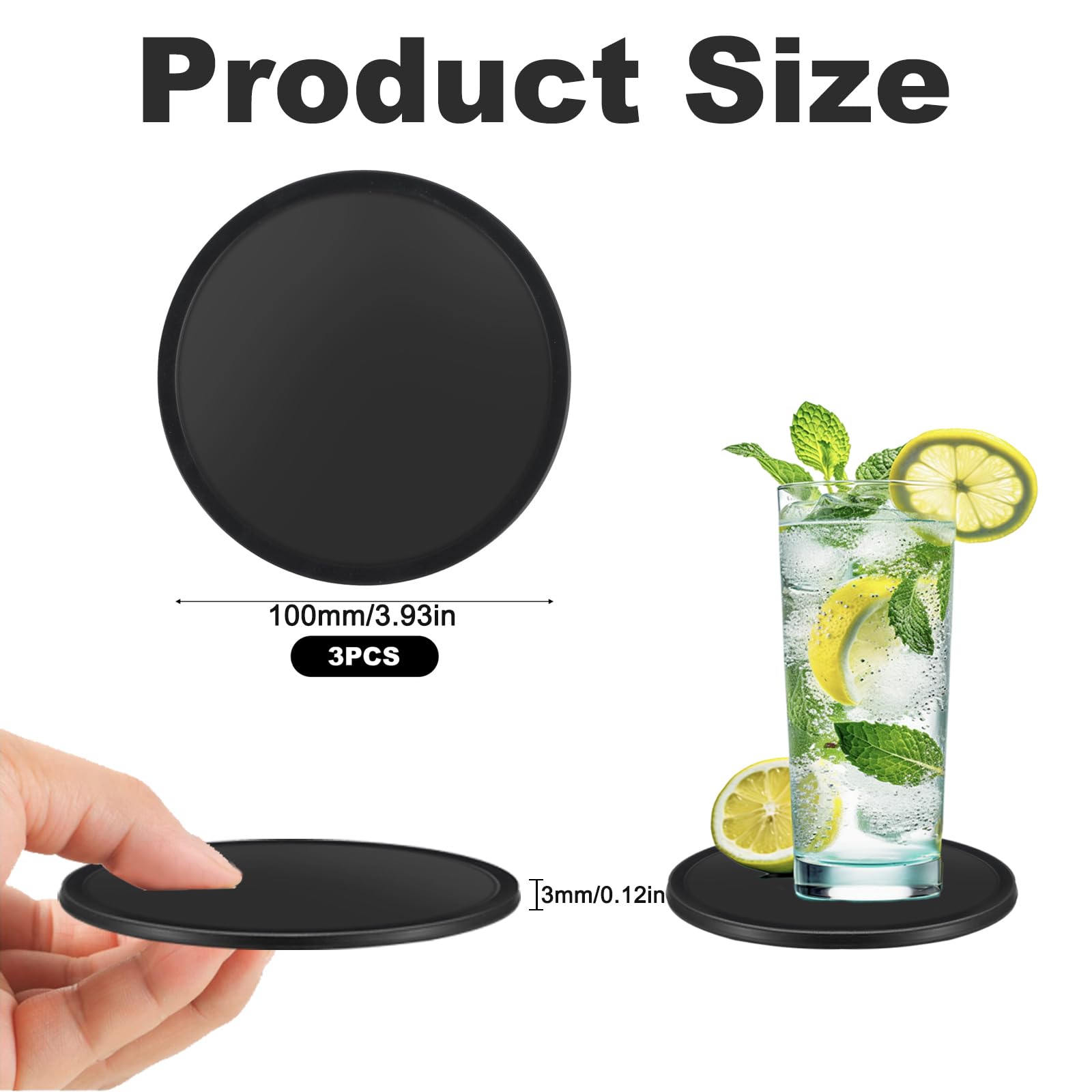 Sottobicchieri Silicone 12 Pezzi - Grigio, Antiscivolo, Isolati, Per Birra E Tazze - Foto 9