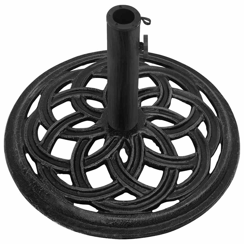 Questo Supporto per ombrellone, Nero, 44 x 31 cm, Robusto Supporto in ghisa per ombrellone da Giardino e Patio, Adatto a Pali da 35/38/48 mm, Robusta Protezione Solare per Esterni