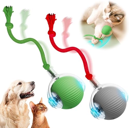 Miniatura 12 de 2026 Nuevos Juguetes Interactivos para Gatos y Perros de Interior - Alivio del Aburrido para Gatitos y Cachorros (Rojo) Rojo,Verde,Gris,gris+verde