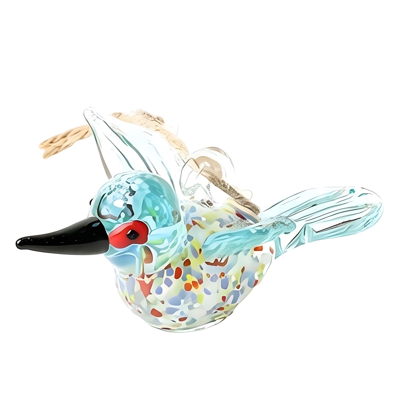 CAZSTYK Delicate Hand Blown Glass Hummingbird Window Hangings Adds Sparkles to Living Space Home Decorative Glass Birds Handblown Decoration