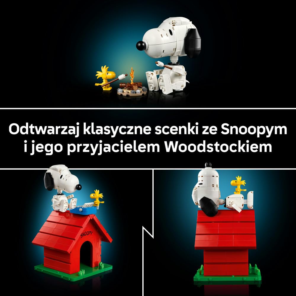 LEGO Ideas Fistaszki: Buda Snoopy’ego 21368 | Model kolekcjonerski, zestaw dla dorosłych, prezent dla fana Snoopy’ego, 964 elementy