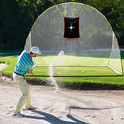 Golf Practice Hitting Nets For Backyard Driving Indoor Use Heavy Duty Practice Golf Driving Nets For Backyard Premium Portable Golf Impact Nets With Frame And Net For Kids Men 10X7 Ft #TOP2
