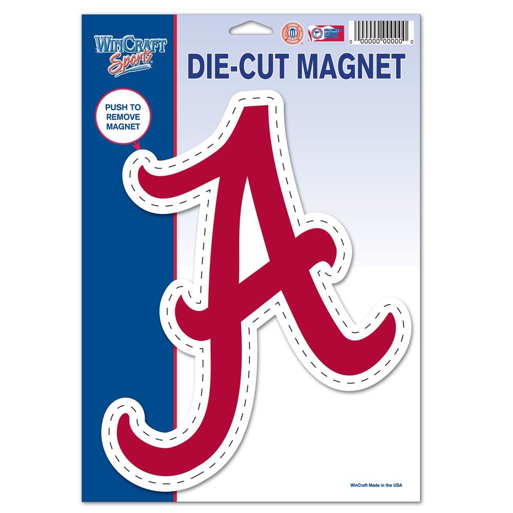 WinCraft NCAA Alabama, University of 81496010 University of Alabama Die Cut Logo Magnet, Small, Black