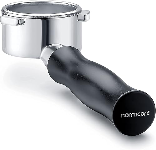 Miniatura 102 de Normcore Portafiltro sin fondo desnudo de 2.008 in, 3 orejas, se adapta a Delonghi Dedica EC680 y EC685, y máquinas de café SMEG y EUPA con mango