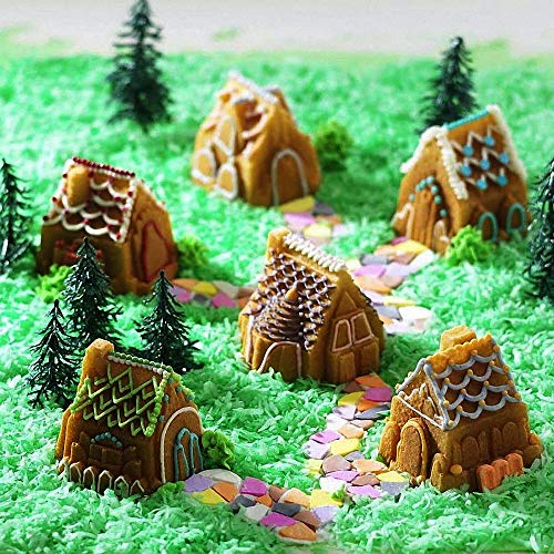2Pcs 3D Christmas Gingerbread House Silicone Baking Mold, 6 Cavity Cozy Village House Silicone Muffin Cake Baking Pan Chocolate Jello Pudding Soap Candle Mold (Random Color) by Fewo - Image 7