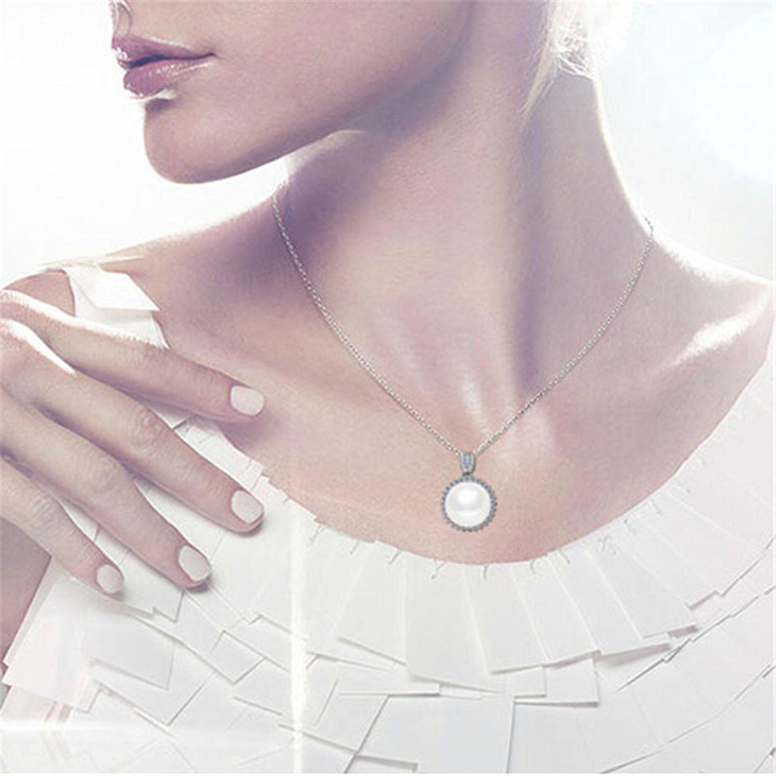Set Gioielli In Argento 925 Con Perle D'Acqua Dolce &ndash; Collana, Orecchini E Bracciale