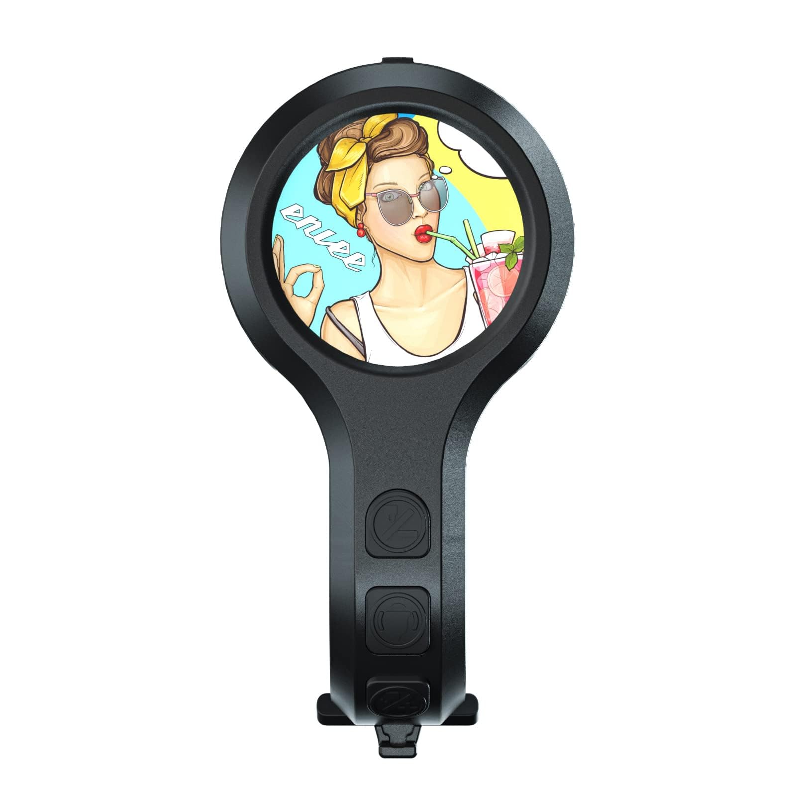 THE WHITE SHOP Anti-Theft Bike Horn, Bicycle 250mah Electric Bell Adjustable 80-130 DB Cycling Alarm Horns for 0.86-1.25 inch Handlebar Ring Mountain Road Bike Scooter