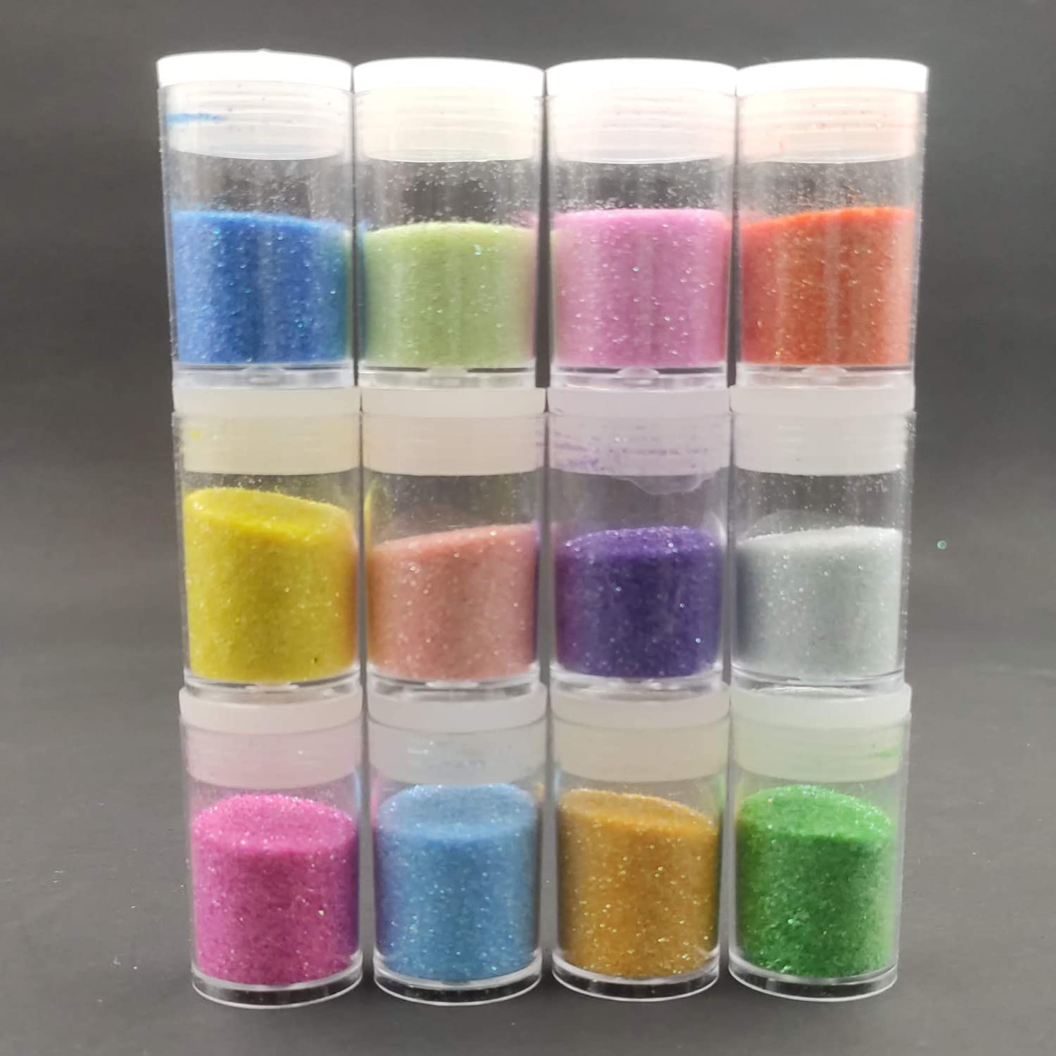 Neon Glitter Powder Set for Epoxy Resin, Arts & Crafts, Jewellery, Decorations, Nail Art, Body Makeup, Face, Slime, Festival Party Decoration (017) - Pack of 12-image-11