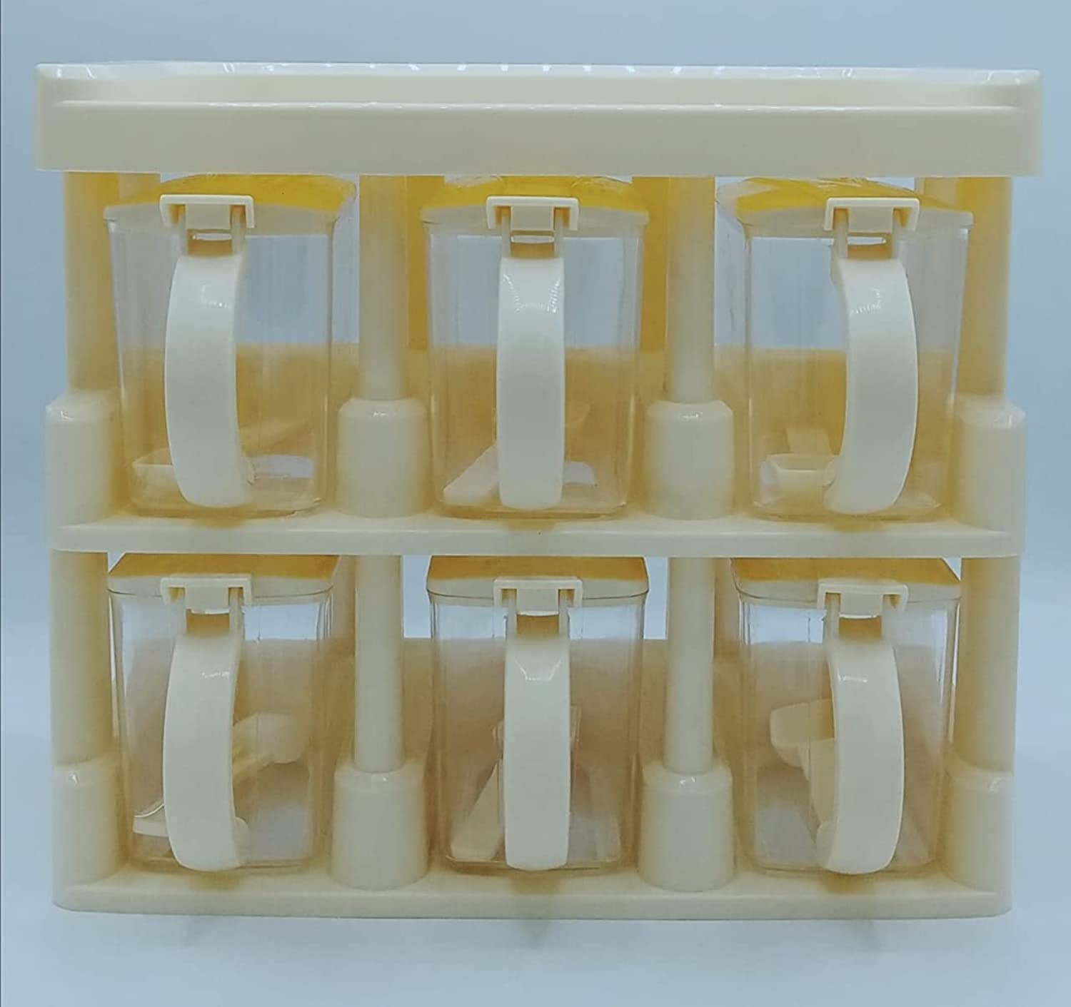 Master Chef Spice Rack, 6 Jar Set (WHITE)