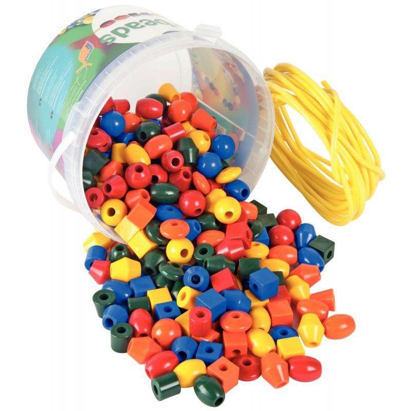 Havo Seau de 245 Perles en Plastique 7 Formes Assorties