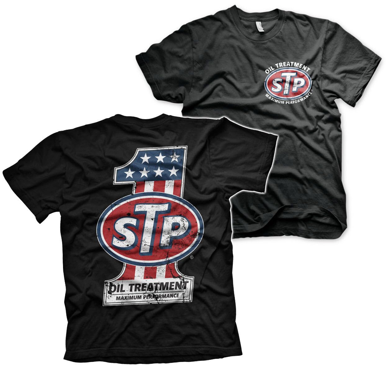 STP Officially Licensed American No. 1 Mens T-Shirt (Black), XX-Large